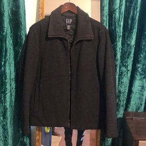 Black simple pea coat